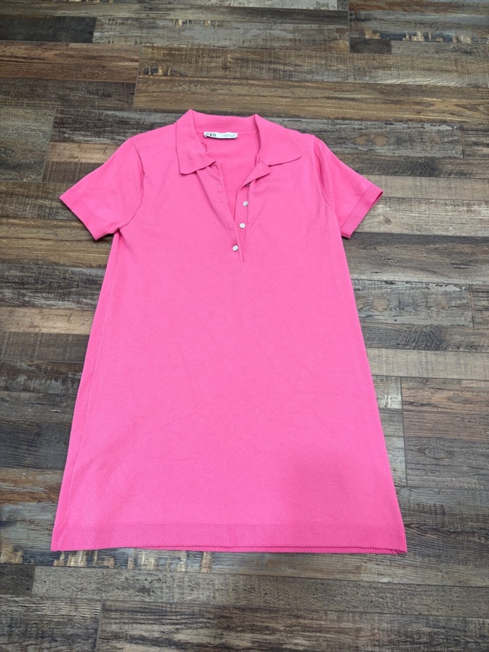 Zara Hot Pink Polo Mini Dress